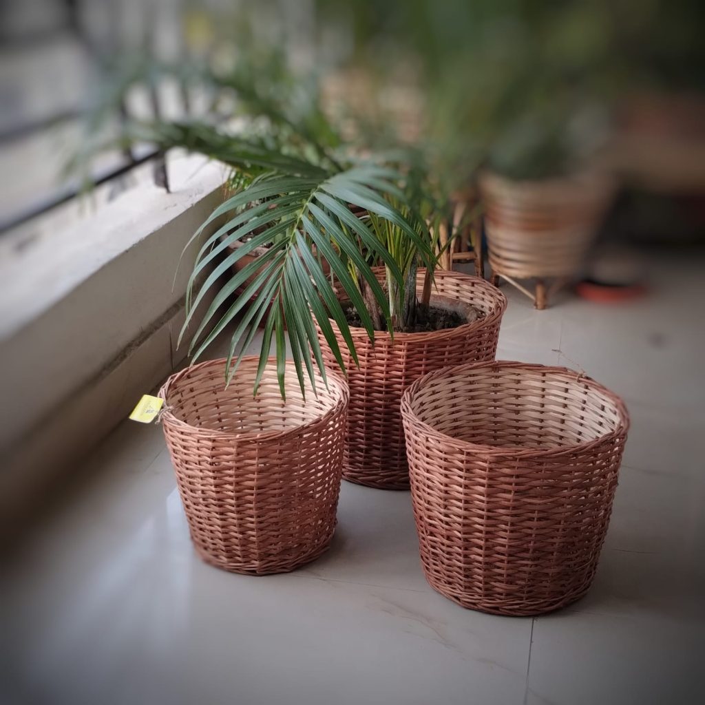 wicker basket or wicker planters