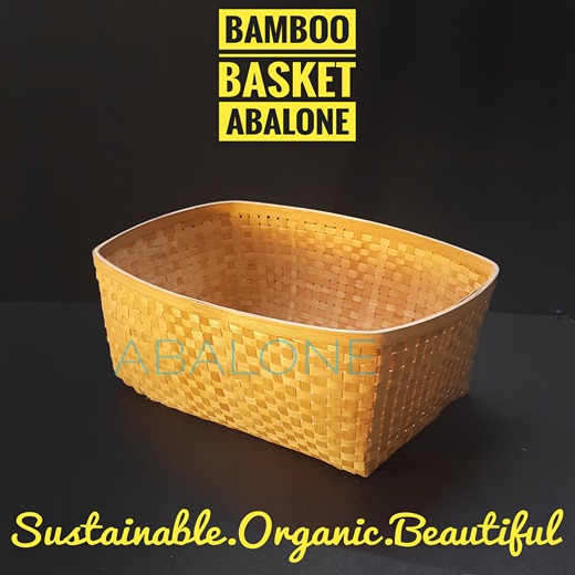 a handmade bamboo basket
