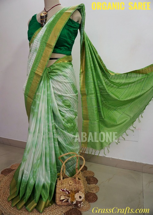 handmade Indian organic saree