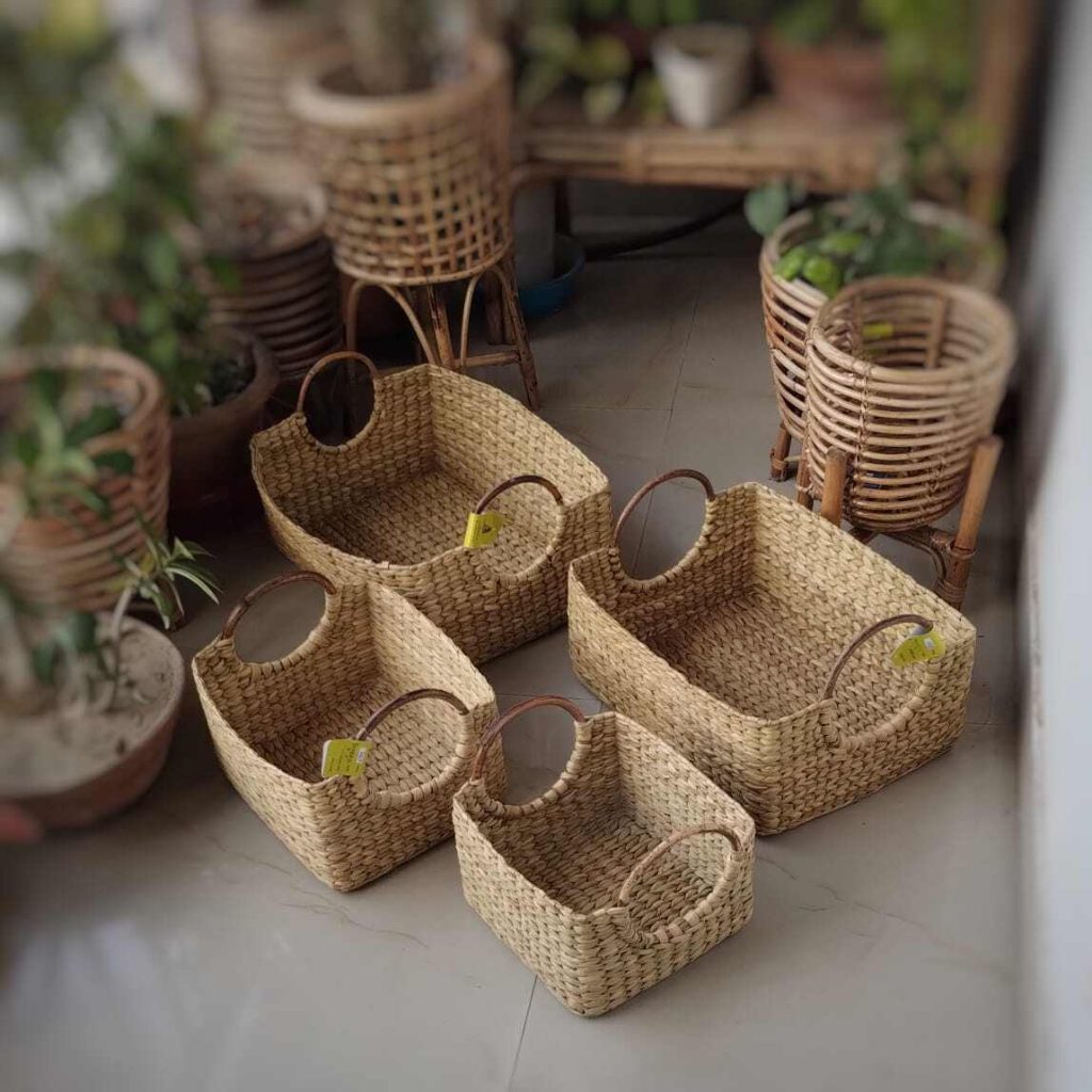 set of kauna basket or toy basket or laundry basket